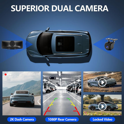 HIEHA®  8.1" Touchscreen Car Stereo – 2K Dash Cam, Wireless Apple CarPlay & Android Auto, Portable Design for All Cars